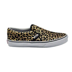 Vans Juniors Classic Slip-On Flocked Leopard Shoes Size 6.5